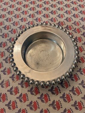 Mariposa Silver Beaded Wine Coaster